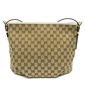 Gucci Large Shoulder Bag Tan Canvas GG